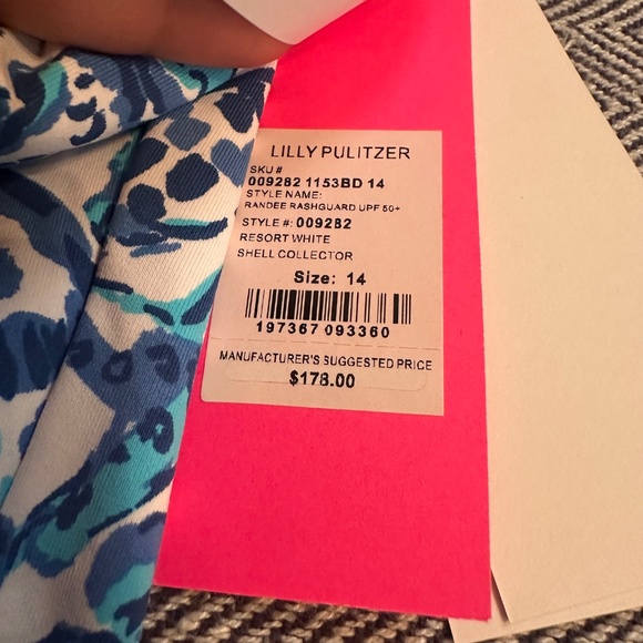 LILLY PULITZER - Randee Rashguard UPF+50 Resort White Shell Collector - Picture 3 of 4